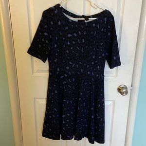 Kate Spade Navy Leopard Dress